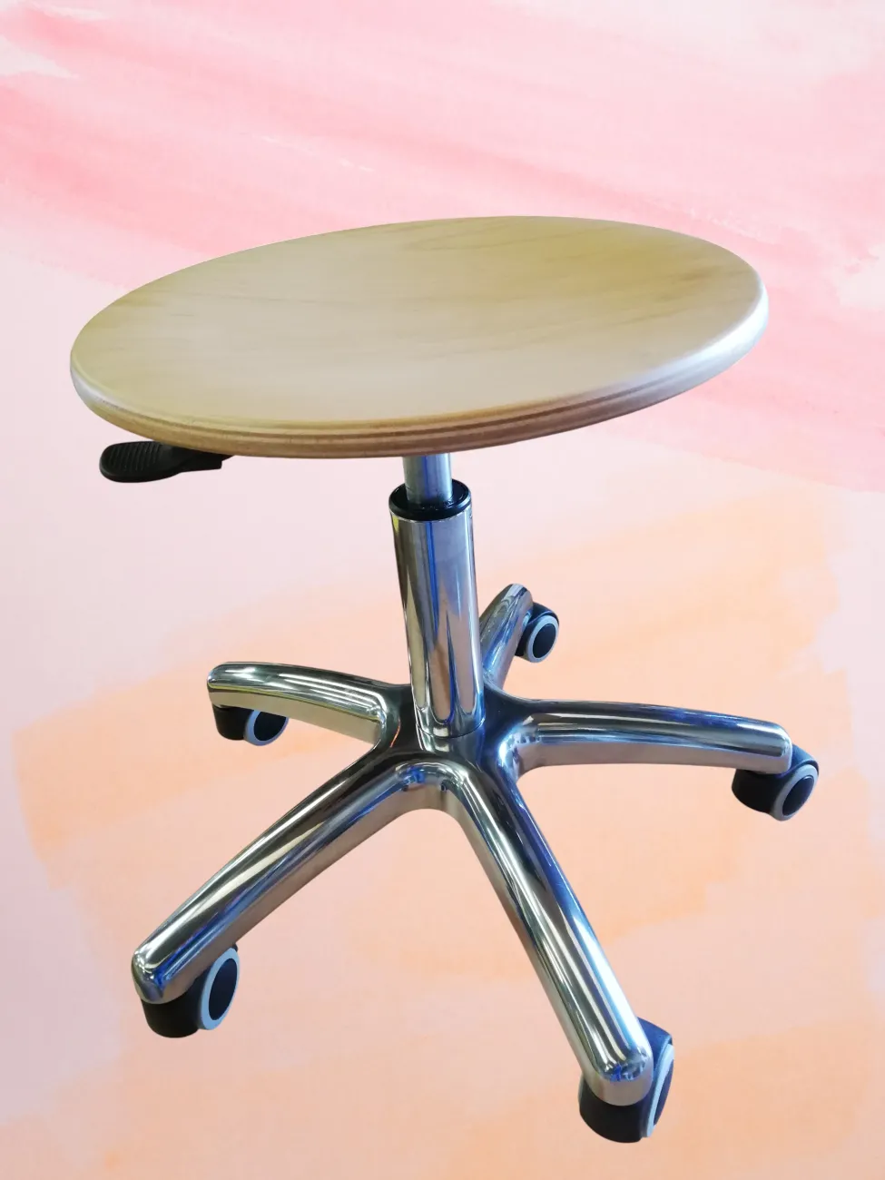 sgabello regolabile a gas con ruote