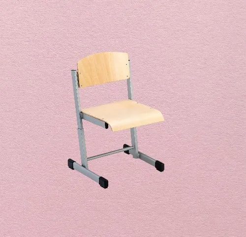 Sedia regolabile con seduta e schienale in legno di faggio